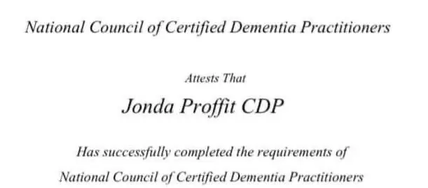 Jonda Profit Credentials